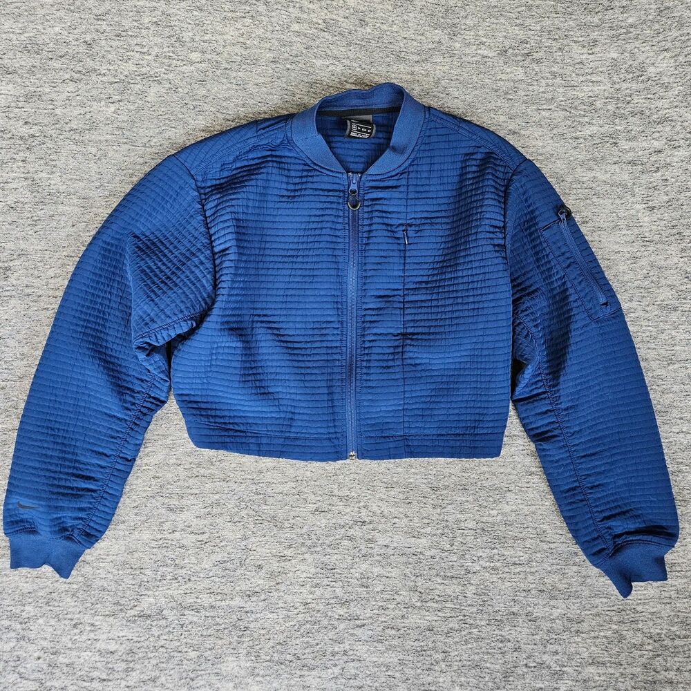 Nike Bomber Jacket Women's XS Sportswear Tech Pack City Ready BV4741-407 Navy